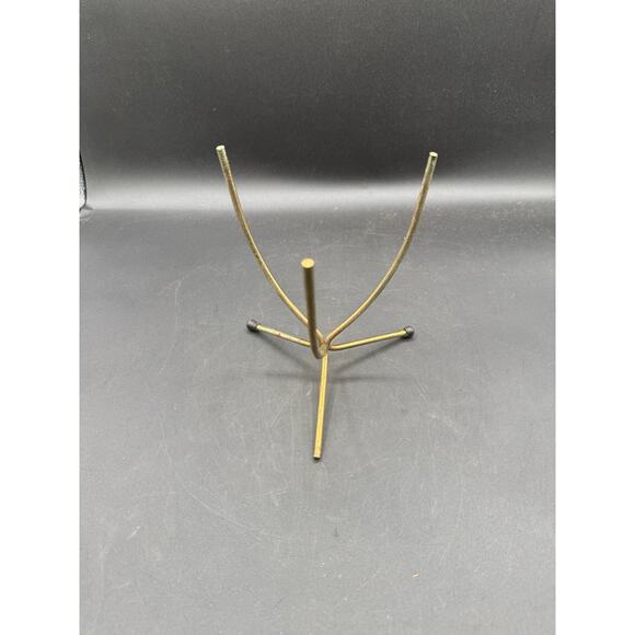 Vintage Wrought Iron Tripod Plant Stand Plant Holder w/ Hairpin Legs - Picture 2 of 8